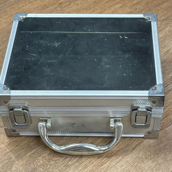 Small Metal and Acrylic Carrying Case with Handle - 8x6x3 - GUC - Picture 2 of 8